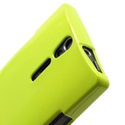 Mercury TPU kieto silikono žalias Sony Xperia S dėklas - nugarėlė / Priedai.lt