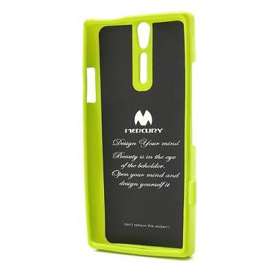 Mercury TPU kieto silikono žalias Sony Xperia S dėklas - nugarėlė / Priedai.lt