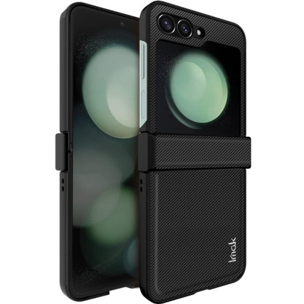 „Imak“ Fiber plastmasas apvalks - melns (Galaxy Flip7 FE / Flip6)