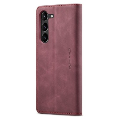 Samsung Galaxy S24+ (SM-S926) CaseMe Retro solīds atvēramais ādas bordo maciņš - maks | Vacins.lv