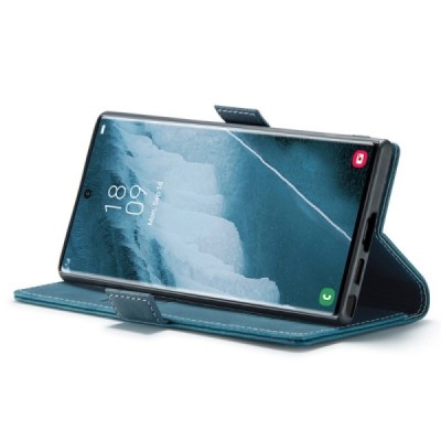 Samsung Galaxy S24 Ultra (SM-S928) CaseMe Retro solīds atvēramais ādas zaļš maciņš - maks | Vacins.lv