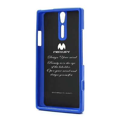 Mercury TPU kieto silikono mėlynas Sony Xperia S dėklas - nugarėlė / Priedai.lt