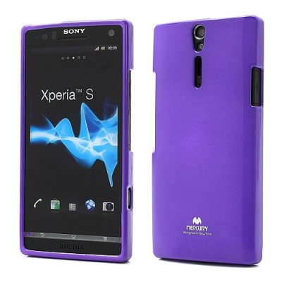 Mercury TPU kieto silikono violetinis Sony Xperia S dėklas - nugarėlė / Priedai.lt
