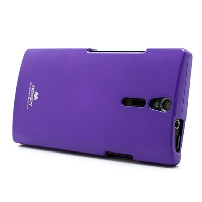 Mercury TPU kieto silikono violetinis Sony Xperia S dėklas - nugarėlė / Priedai.lt