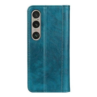 Sony Xperia 1 VI zaļš ādas atvērams maciņš ar magnetu | Vacins.lv