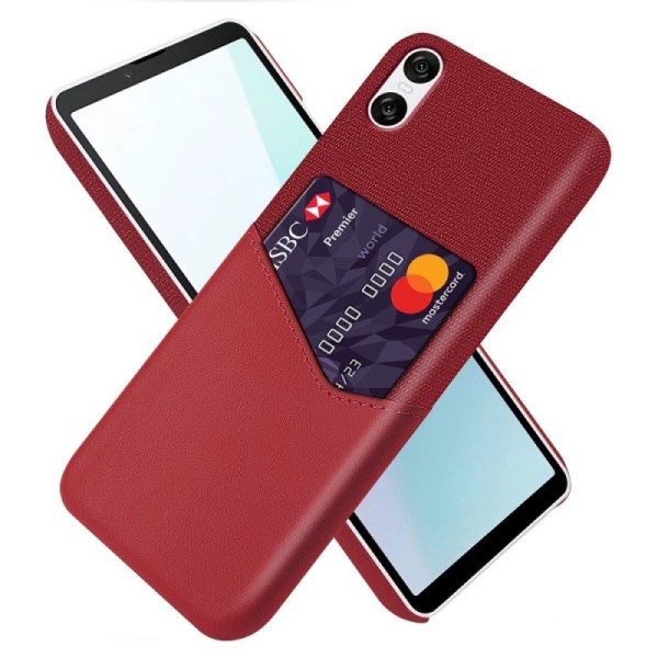 „KSQ“ Shell ādas apvalks - sarkans (Xperia 10 VI)