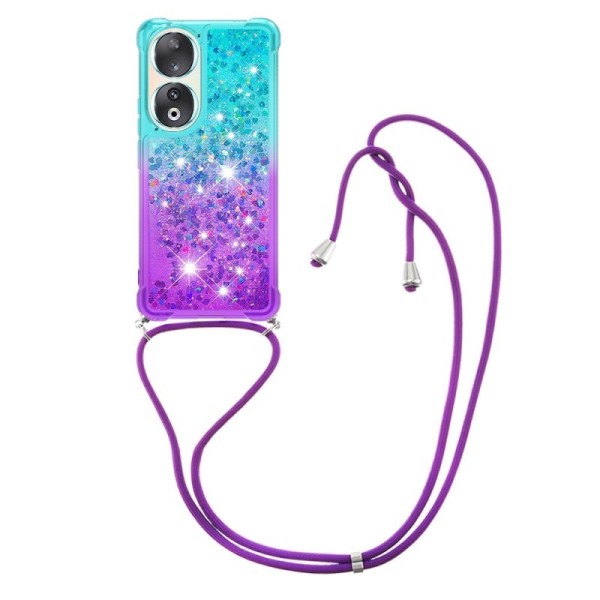 „Strap“ Shine kieto silikono (TPU) dėklas - mėlynas / violetinis (Honor 90)