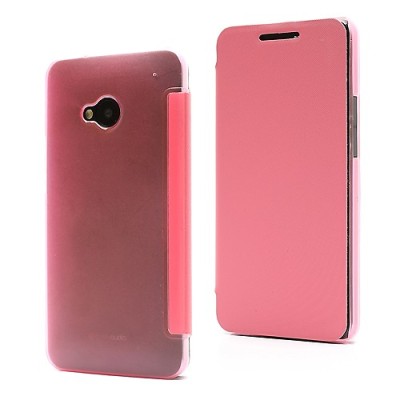 Atvēramais HTC One M7 rozs maciņš / Vacins.lv