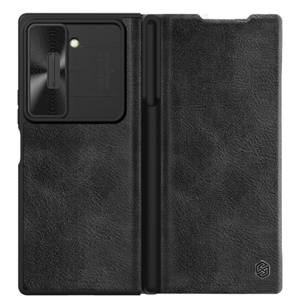 „Nillkin“ Qin Pro atvēramais maciņš - melns (Galaxy Fold6)