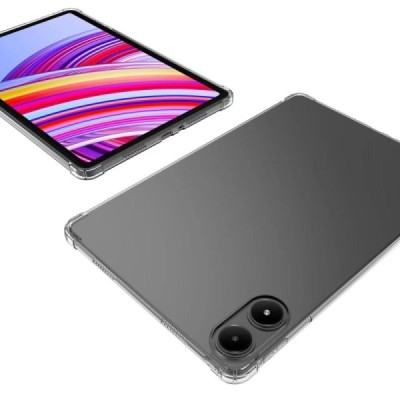 Xiaomi Redmi Pad Pro (Poco Pad) pastiprinātas aizsardzības cieta silikona (TPU) dzidrs apvalks | Vacins.lv