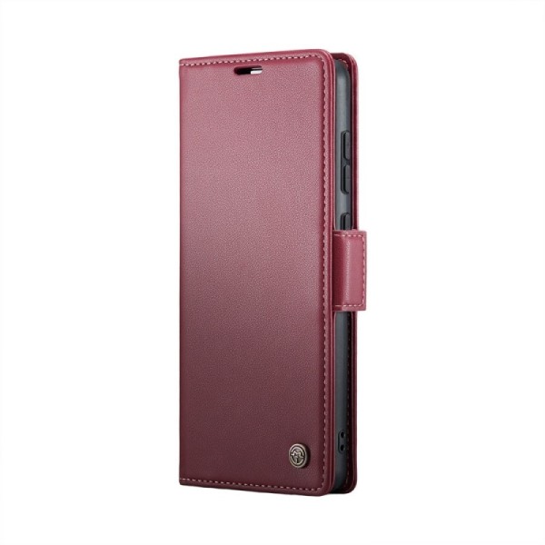 „CaseMe“ Leather solidus atverčiamas dėklas - bordo (Poco X6 Pro 5G / Redmi K70E)