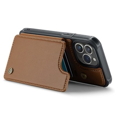 Apple iPhone 15 Pro „CaseMe“ Wallet brūns plastika apvalks | vacins.lv