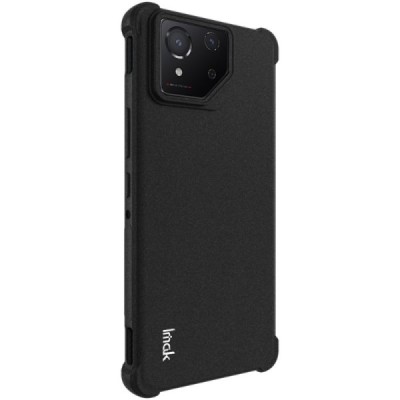 Asus Rog Phone 8 (8 Pro) Imak pastiprinātas aizsardzības cieta silikona (TPU) melns vāciņš | Vacins.lv