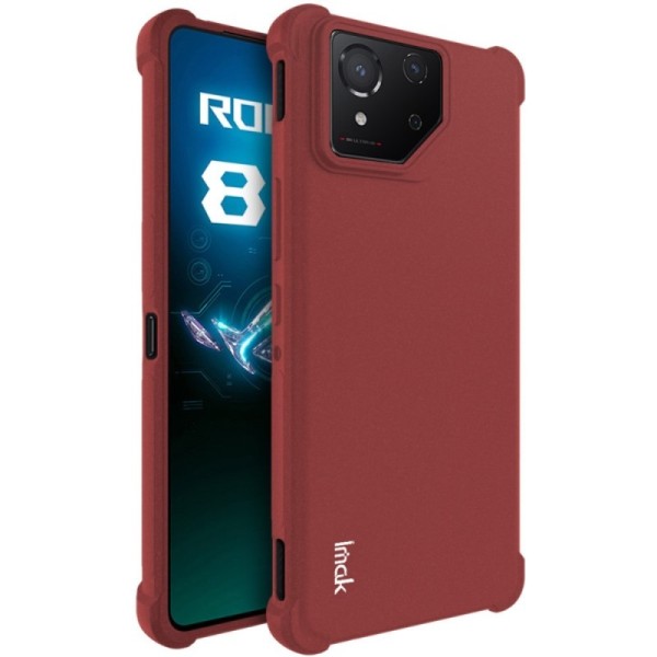 „Imak“ sustiprintos apsaugos kieto silikono (TPU) dėklas - bordo (Rog Phone 8 / 8 Pro)