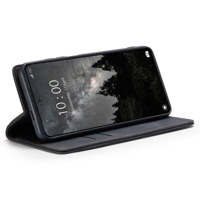 Xiaomi 14 Ultra CaseMe Retro solīds atvēramais ādas melns maciņš - maks | Vacins.lv