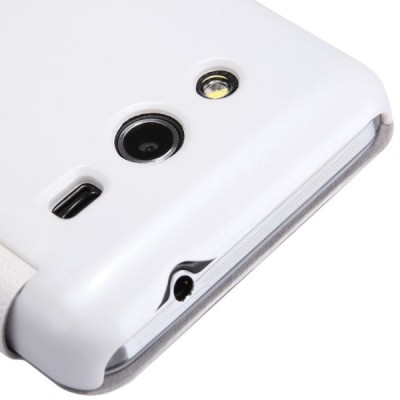 Samsung Galaxy Core 2 G355 baltas odinis atverčiamas Nillkin Fresh dėklas / Priedai.lt