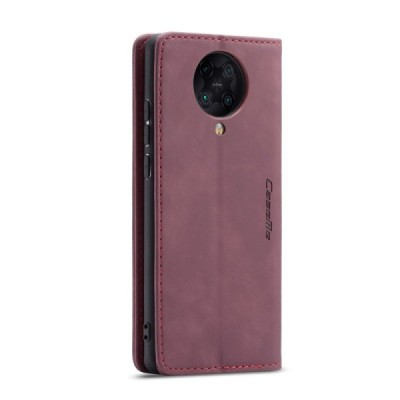 Xiaomi Poco F2 Pro CaseMe Retro solīds atvēramais ādas bordo maciņš - maks | Vacins.lv