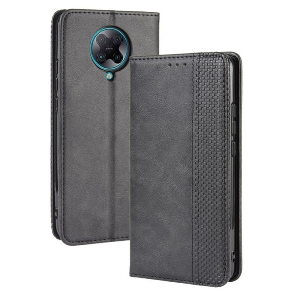 „Vintage“ atverčiamas dėklas - juodas (Poco F2 Pro)