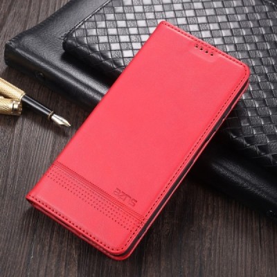 Xiaomi Poco X3 "AZNS" Retro ādas atvēramais sarkans maciņš (maks) | Vacins.lv