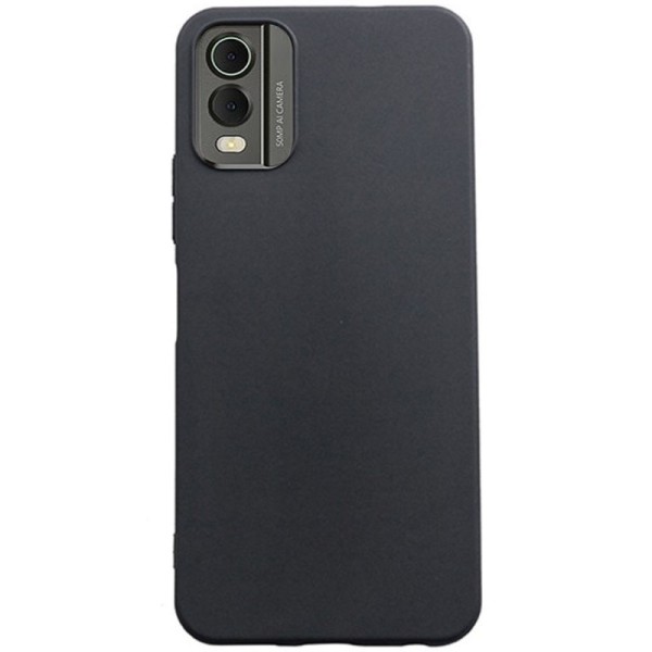 Cieta silikona (TPU) apvalks - melns (Nokia C32)