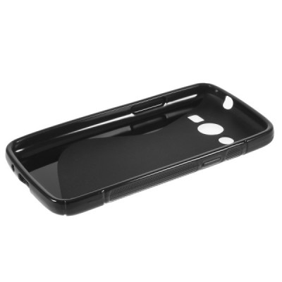 Samsung Galaxy Core LTE G386 kieto silikono tpu juodas dėklas - nugarėlė / Priedai.lt
