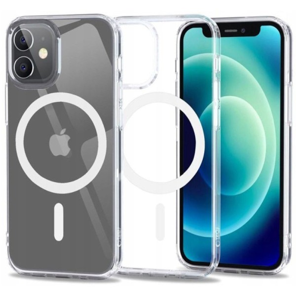 „Tubi“ MagSafe kieto silikono (TPU) dėklas - skaidrus (iPhone 12 mini)