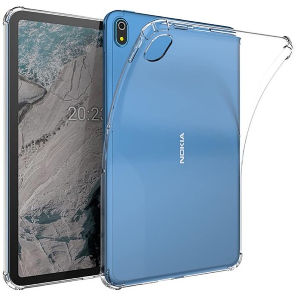 Sustiprintos apsaugos kieto silikono (TPU) dėklas - skaidrus (Nokia T10)