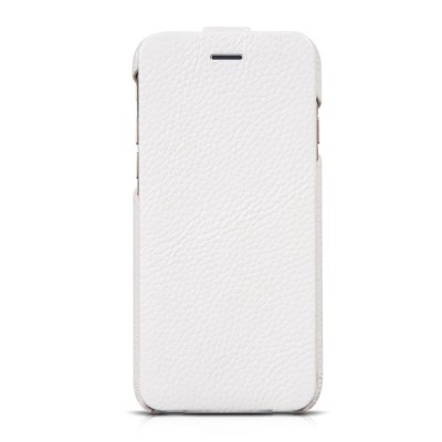 Prabangus „HOCO“ Duke serijos odinis vertikaliai atverčiamas baltas Apple iPhone 6 (6s) dėklas / Priedai.lt
