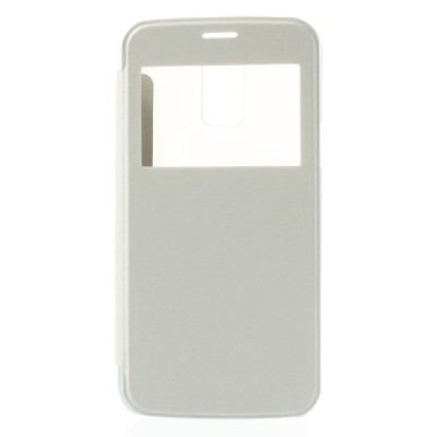 Samsung Galaxy S5 mini G800 view window atvēramais balts futrālis / Vacins.lv