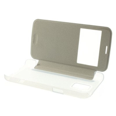 Samsung Galaxy S5 mini G800 view window atvēramais balts futrālis / Vacins.lv