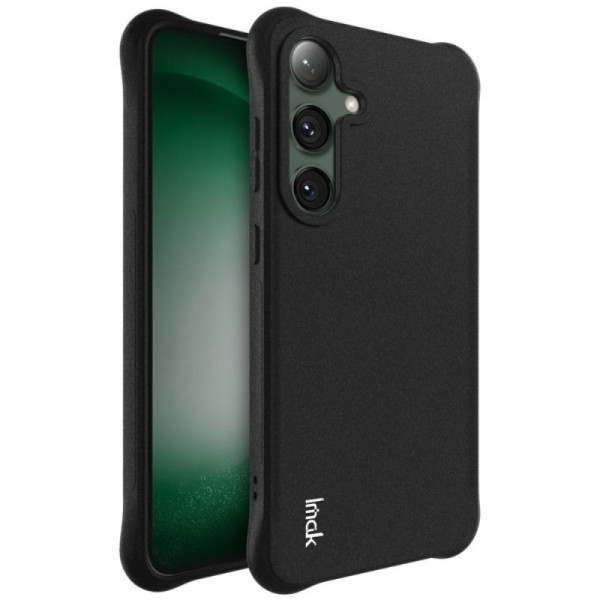 "Imak" pastiprinātas aizsardzības cieta silikona matēta (TPU) apvalks - melns (Galaxy S24 FE)