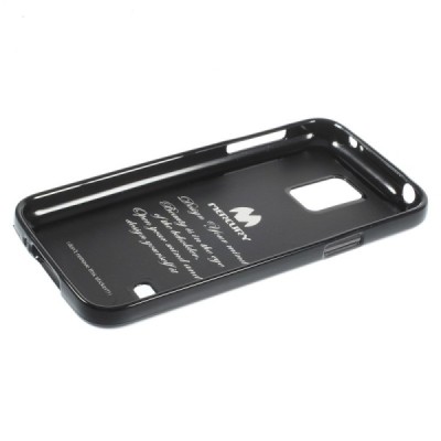 Samsung Galaxy S5 mini G800 juodas Mercury TPU kieto silikono dėklas / Priedai.lt