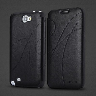 „Kalaideng“ Oscar atverčiamas juodas odinis Samsung Galaxy Note N7000 dėklas / Priedai.lt