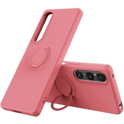 Sony Xperia 1 V „Ring“ Kickstand (TPU) sarkans apvalks | vacins.lv