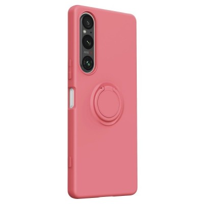 Sony Xperia 1 V „Ring“ Kickstand (TPU) sarkans apvalks | vacins.lv