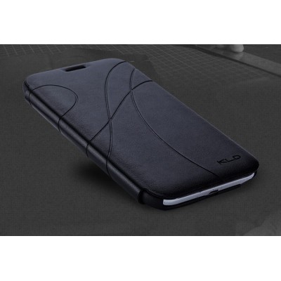 „Kalaideng“ Oscar atverčiamas juodas odinis Samsung Galaxy Note N7000 dėklas / Priedai.lt