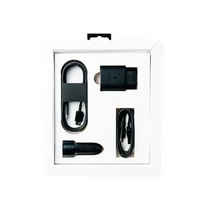 Originalus „Samsung“ Charger Set Eco juodas įkroviklių komplektas (25W + 15W) | Priedai.lt