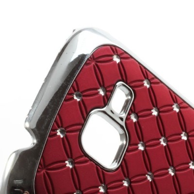 Samsung Galaxy Trend II S7570 elegants sarkans futrālis ar spīduļiem / Vacins.lv