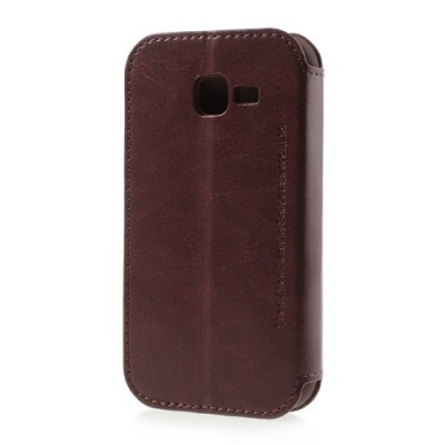 „Jilis“ atvērams ādas brūns Samsung Galaxy Trend II S7570 futrālis / Vacins.lv