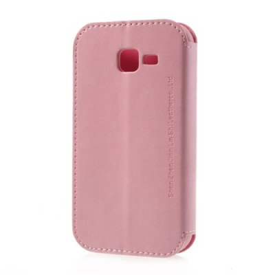 „Jilis“ atvērams ādas rozs Samsung Galaxy Trend II S7570 futrālis / Vacins.lv