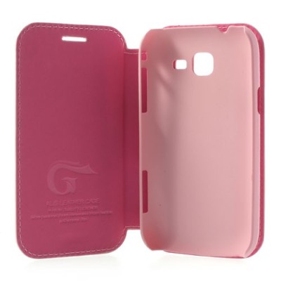„Jilis“ atvērams ādas rozs Samsung Galaxy Trend II S7570 futrālis / Vacins.lv
