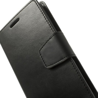 LG G3 Mercury Sonata atvērams melns ādas futrālis - maciņš / Vacins.lv