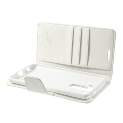 Mercury Sonata atverčiamas LG G3 baltas odinis dėklas - piniginė / Priedai.lt