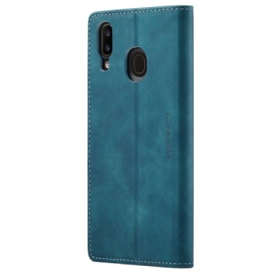 Samsung Galaxy A40 (A405F) CaseMe Retro solidus atverčiamas žalias odinis dėklas - knygutė | Priedai.lt