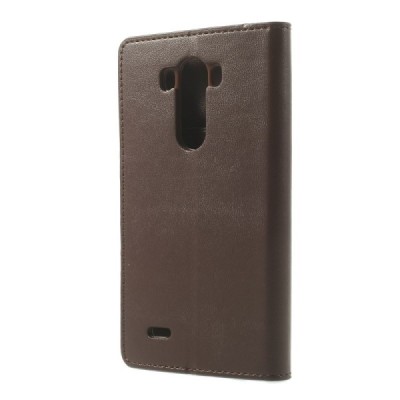 Mercury Sonata atverčiamas LG G3 rudas odinis dėklas - piniginė / Priedai.lt