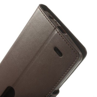 Mercury Sonata atverčiamas LG G3 rudas odinis dėklas - piniginė / Priedai.lt