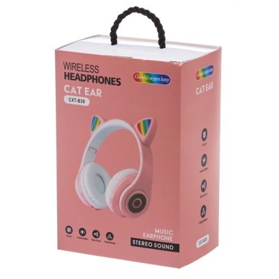 „Cat Ear“ Wireless bezvadu rozā austiņas (brīvroku ierīce) | Vacins.lv