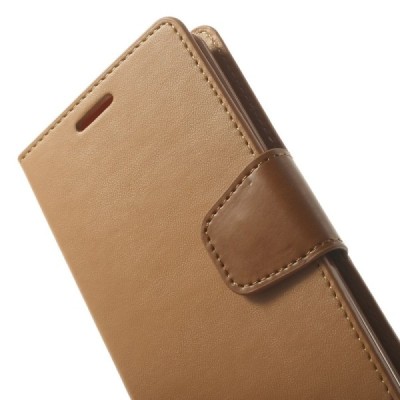 LG G3 Mercury Sonata atvērams gaiši brūns ādas futrālis - maciņš / Vacins.lv