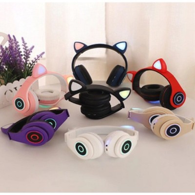 „Cat Ear“ Wireless bezvadu rozā austiņas (brīvroku ierīce) | Vacins.lv