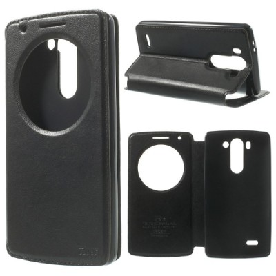 Roar Noble atverčiamas LG G3 S D722 juodas odinis dėklas / Priedai.lt